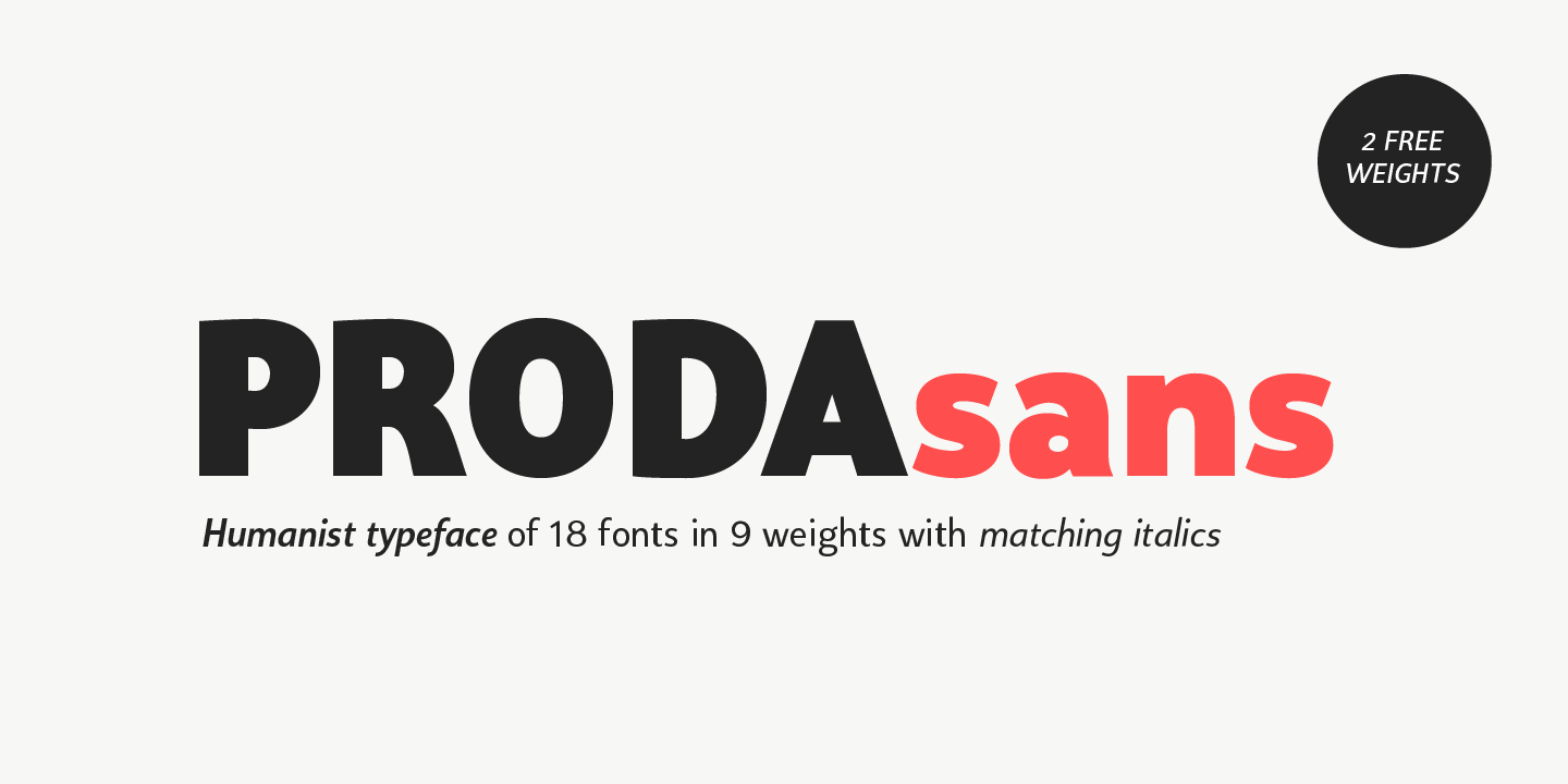 Schriftart Proda Sans